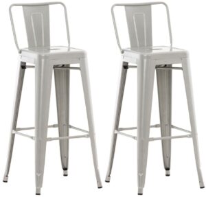 2er Set Barhocker Mason silber