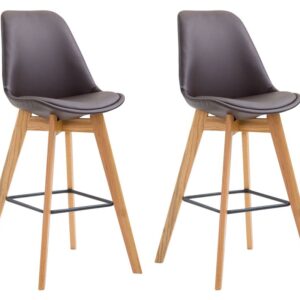 2er Set Barhocker Metz Kunstleder natura braun