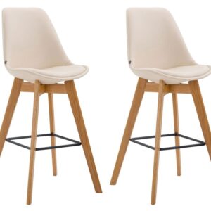 2er Set Barhocker Metz Kunstleder natura creme