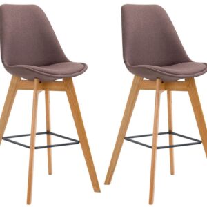 2er Set Barhocker Metz Stoff natura braun