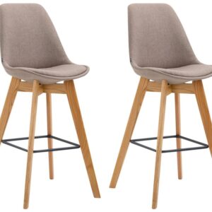 2er Set Barhocker Metz Stoff natura taupe