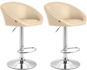 2er Set Barhocker Miami V2 Kunstleder C creme