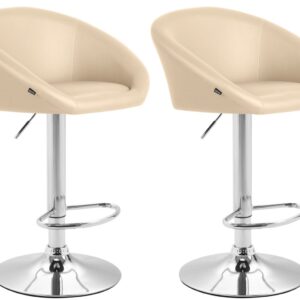 2er Set Barhocker Miami V2 Kunstleder C creme