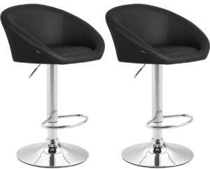 2er Set Barhocker Miami V2 Kunstleder C schwarz