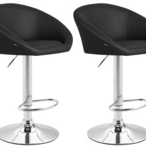 2er Set Barhocker Miami V2 Kunstleder C schwarz