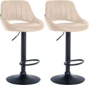 2er Set Barhocker Milet Kunstleder B creme