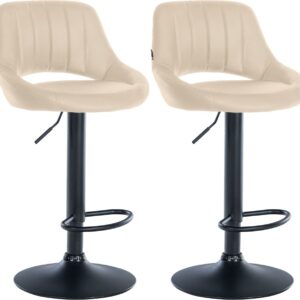 2er Set Barhocker Milet Kunstleder B creme