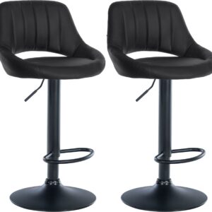 2er Set Barhocker Milet Kunstleder B schwarz