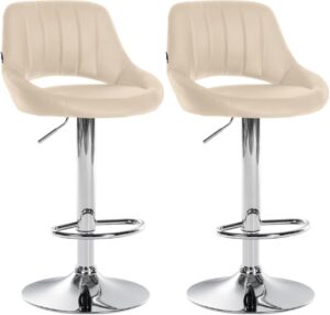 2er Set Barhocker Milet Kunstleder C creme