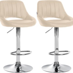 2er Set Barhocker Milet Kunstleder C creme