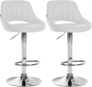 2er Set Barhocker Milet Kunstleder C weiss