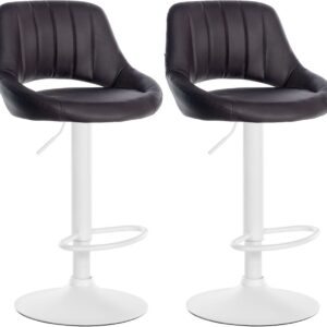 2er Set Barhocker Milet Kunstleder W braun