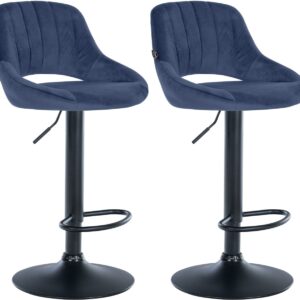 2er Set Barhocker Milet Samt B blau