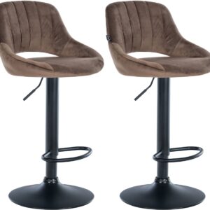 2er Set Barhocker Milet Samt B braun