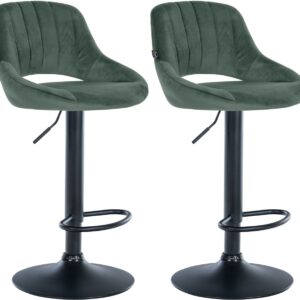 2er Set Barhocker Milet Samt B grün