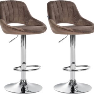 2er Set Barhocker Milet Samt C braun