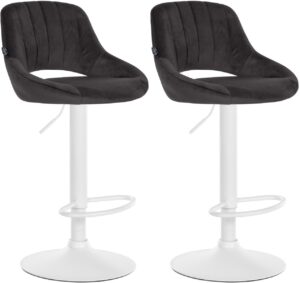 2er Set Barhocker Milet Samt W schwarz