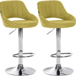 2er Set Barhocker Milet Stoff C grün