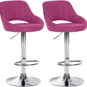 2er Set Barhocker Milet Stoff C lila