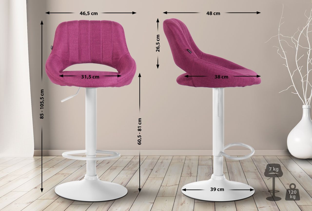 2er Set Barhocker Milet Stoff W lila 1 2er Set Barhocker Milet Stoff W lila