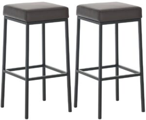 2er Set Barhocker Montreal 80 Kunstleder schwarz braun