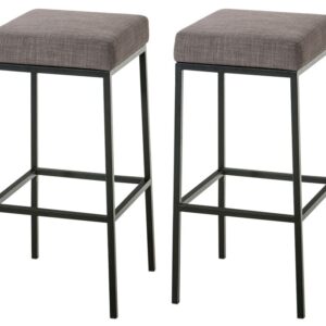 2er Set Barhocker Montreal 80 Stoff schwarz grau