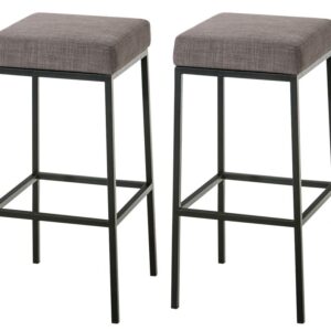 2er Set Barhocker Montreal 85 Stoff schwarz grau