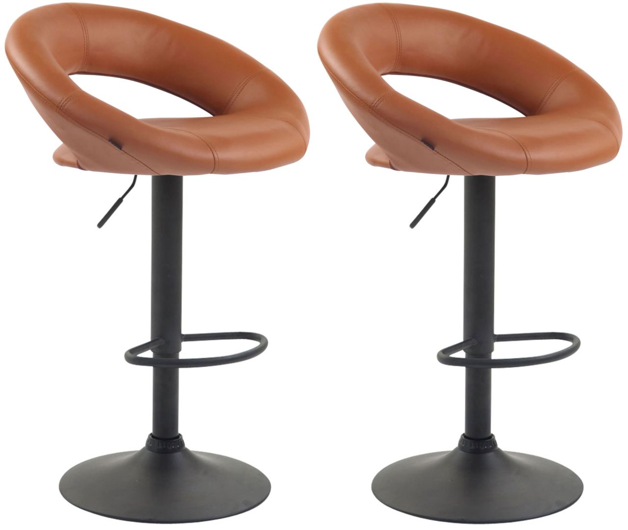 2er Set Barhocker Olinda Kunstleder schwarz hellbraun 1 2er Set Barhocker Olinda Kunstleder schwarz hellbraun