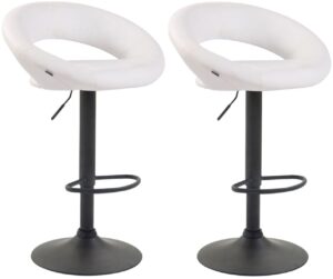 2er Set Barhocker Olinda Kunstleder schwarz weiss