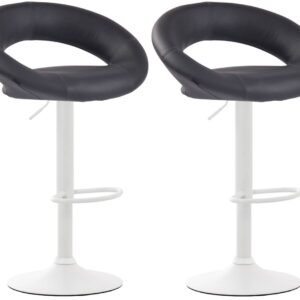 2er Set Barhocker Olinda Kunstleder weiß grau