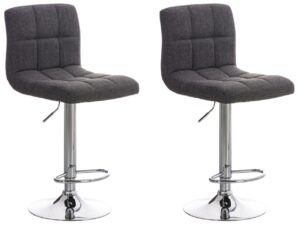2er Set Barhocker Peru STOFF C hellgrau