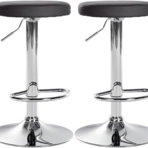 2er Set Barhocker Ponte Kunstleder chrom schwarz