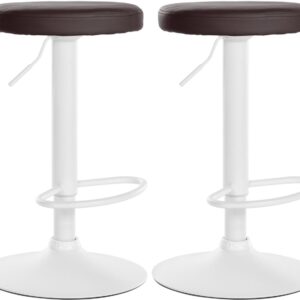 2er Set Barhocker Ponte Kunstleder weiß braun