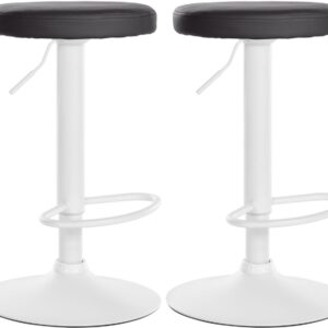 2er Set Barhocker Ponte Kunstleder weiß schwarz