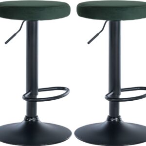2er Set Barhocker Ponte Samt schwarz grün
