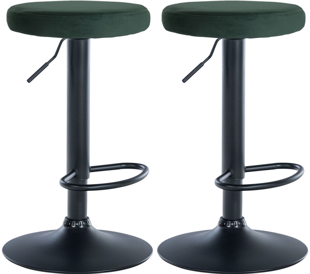 2er Set Barhocker Ponte Samt schwarz grün 1 2er Set Barhocker Ponte Samt schwarz grün