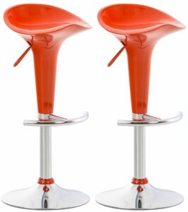 2er Set Barhocker Saddle orange