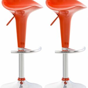 2er Set Barhocker Saddle orange