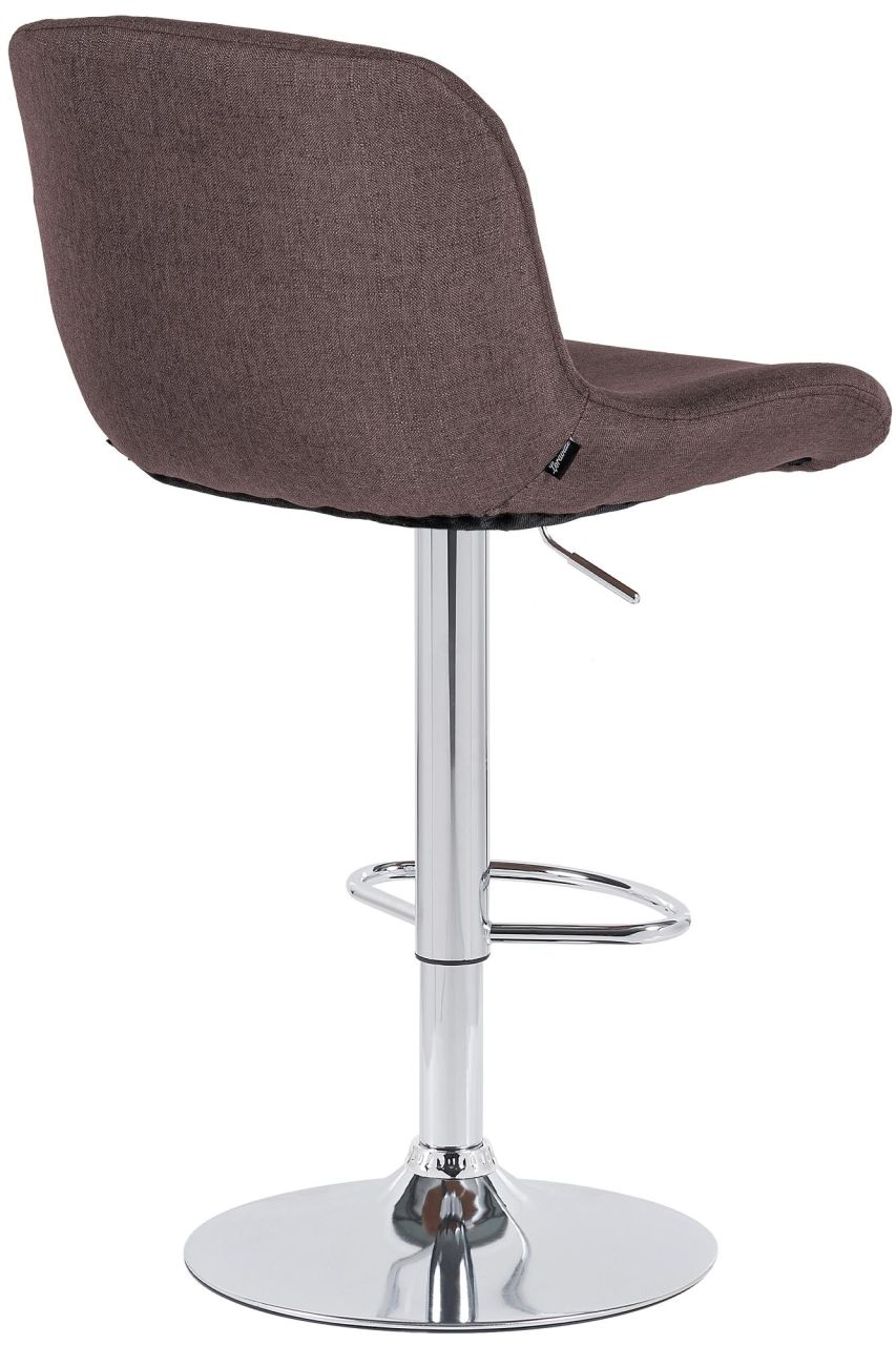 2er Set Barhocker Solon Chrom Stoff dunkelbraun 1 2er Set Barhocker Solon Chrom Stoff dunkelbraun