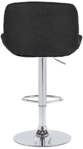 2er Set Barhocker Solon Chrom Stoff schwarz
