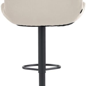 2er Set Barhocker Solon Schwarz Samt creme