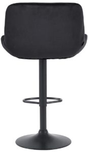 2er Set Barhocker Solon Schwarz Samt schwarz