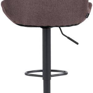 2er Set Barhocker Solon Schwarz Stoff dunkelbraun