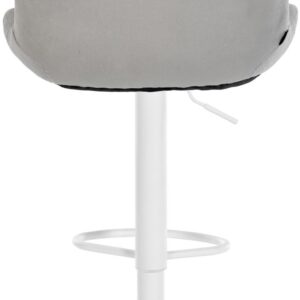 2er Set Barhocker Solon Weiß Samt grau
