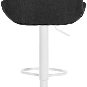 2er Set Barhocker Solon Weiß Stoff schwarz