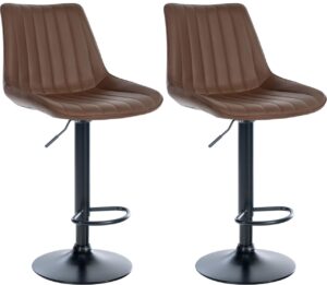 2er Set Barhocker Toni Kunstleder schwarz braun