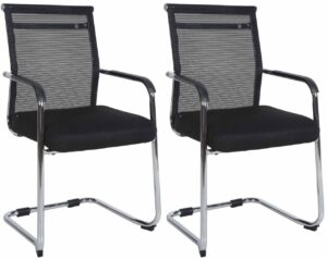 2er Set Besucherstuehle Denny chrom