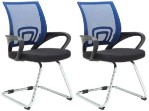 2er Set Besucherstuehle Eureka blau