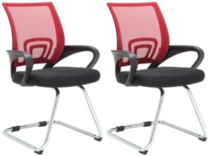 2er Set Besucherstuehle Eureka rot