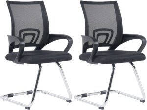 2er Set Besucherstuehle Eureka schwarz